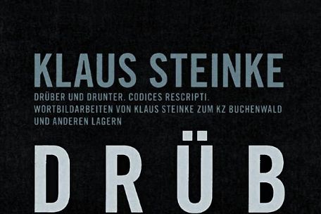 Das Cover ist schwarz und zeigt die Buchstaben des Titels in einem rasterartigen Muster angeordnet. In der obersten Reihe die Buchstaben "DRÜB", darunter "ERUN", "DDRU" und "NTER".