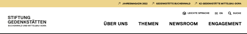 Kopfbereich der Website stiftung-gedenkstaetten.de