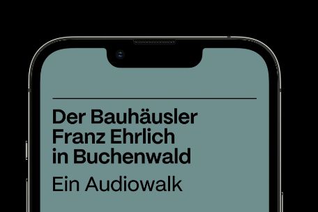 Obere Hälfte eines Smartphone-Displays mit der App "Der Bauhäusler Franz Ehrlich"
