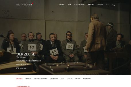 Website zum Film Der Zeuge