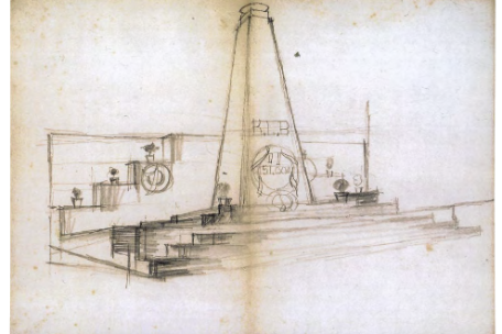 Zeichnung des Obelisken