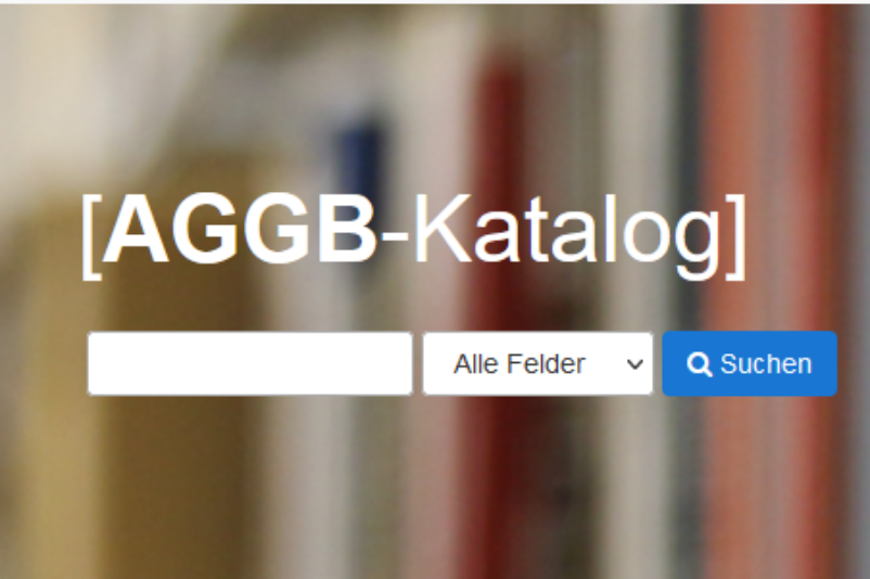 A graphic representing the search field of the AGGB catalog. 